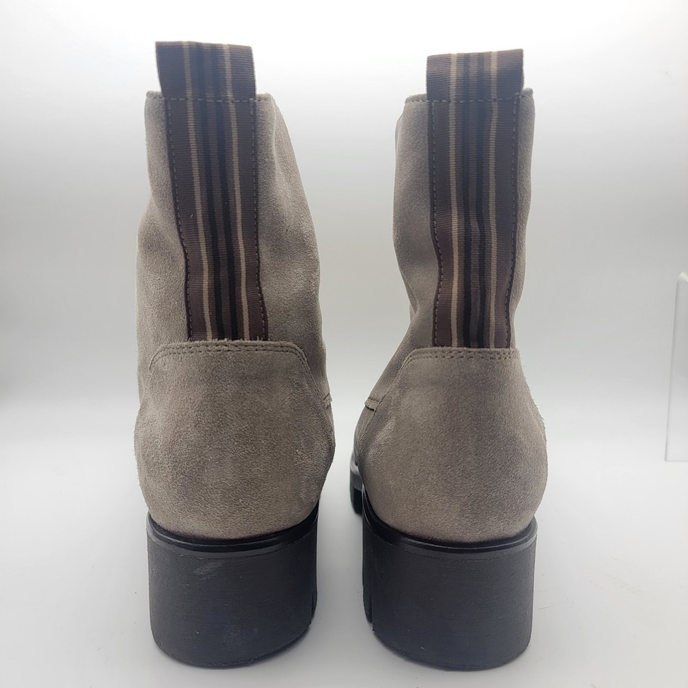 Gabor Womens Taupe Suede Lace Up Side Zip Lug Sole Combat Ankle Boots Size 7.5 - Picture 7 of 12